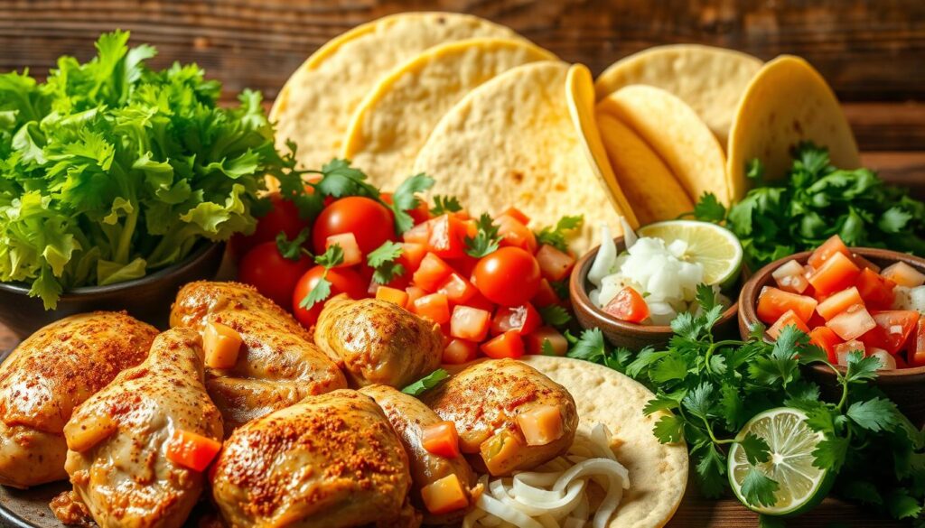 Tacos de Poulet ingredients